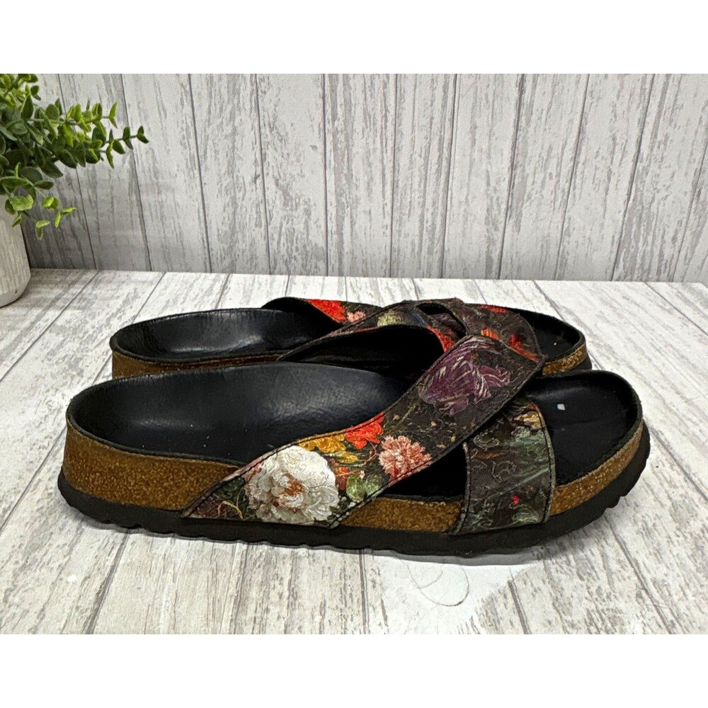 Birkenstock Papillio Daytona Womens Size 7 Floral Crisscross Slide Sandals
